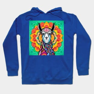 Vincent the Colorful, Psychedelic Llama Hoodie